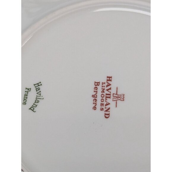 Haviland Limoges Bergere Set 2 Dessert Bread Plates Vintage Blue Flowers France - Picture 6 of 6